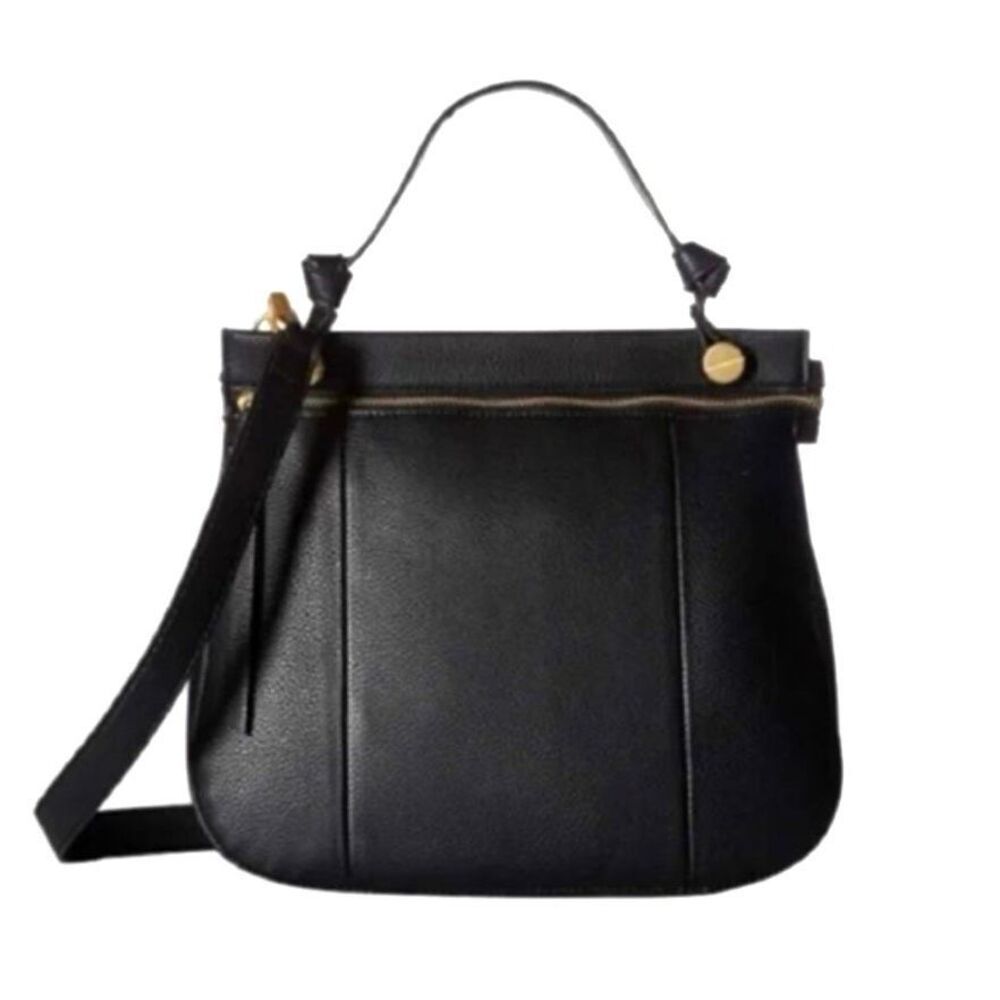 NWOT Foley + Corinna Gold Metal Embellished Leather Convertible Crossbody Bag